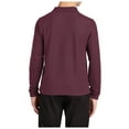 thumbnail image 2 of Mafoose Youth Long Sleeve Silk Touch Polo Burgundy M, 2 of 4