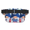 thumbnail image 3 of Picia Cute Gnomes in USA Print Square Double-Layer Waist Bag Mini Adjustable Waist Belt Bag Exercise Running Travel Hiking, 3 of 9