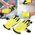 thumbnail image 2 of 1 Pair Gardening Gloves M - Stab Resistant, Wear Resistant, Breathable Light Duty Work Gloves, Yellow, Microfiber Material, Comfortable Flexible Design, Excellent Grip, Elastic Cuff, 2 of 9
