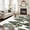 Green, variant on Blue Forests Tree Round Area Rug 3.3 FT, Non Slip Small Entryway Kitchen Mat, Pine Maple Trees Nature Pure Color Washable Soft Circular Rug Non-Shedding Door Mat for Bathroom Playroom Kids Room