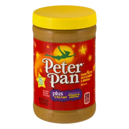 Peter Pan Peanut Butter Plus Creamy, 16.3 OZ - Walmart.com