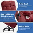 thumbnail image 5 of Aukfa Massage Recliner Electric Chair with Heat, Power Lift Chair for Elderly, Red, 5 of 9