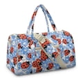 thumbnail image 2 of Garronmavis Ladybug Floral Large Quilted Duffle Bag for Women, Weekender Travel Bag Overnight Carry On Bag with Zipper Pockets, Cute Gym Dance Tote Luggage Bag, 2 of 7