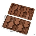 thumbnail image 2 of Bouanq Heart 5 Holes Silicone Mold For Chocolate Cake Jelly Pudding Soap Round Shape, 2 of 3