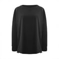 thumbnail image 4 of Jiyugala Sweatshirt for Women Sweatshirts Long Sleeve Tunic Tops Crew Neck Soft Pullover With Side Zipper Shirt Clothes 2023, 4 of 6