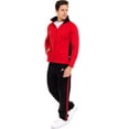 thumbnail image 6 of Notus Men’s Track Suits Set 2 Piece sweatsuits 2-piece set Jogger suit for men jogging suits for men 2 piece Sweatpants Sweat Suits Collar fleece tracksuit Black Red L, 6 of 7