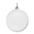 thumbnail image 4 of White Sterling Silver Charm Pendant 26 mm 19 Rhodium-Plated Samoyed Disc, 4 of 4