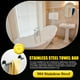 thumbnail image 3 of Inteprter Toallero de 40 cm de acero inoxidable engrosado a prueba de óxido barra colgante montado en la pared toallas de baño varilla estante accesorios Juegos de accesorios de baño Negro Inteprter HA011294-02B, 3 of 6