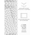 thumbnail image 6 of 4-Piece Gray Chevron Printed Bed Sheets Set for Queen Size Bedding by Comfort Canopy, 6 of 11