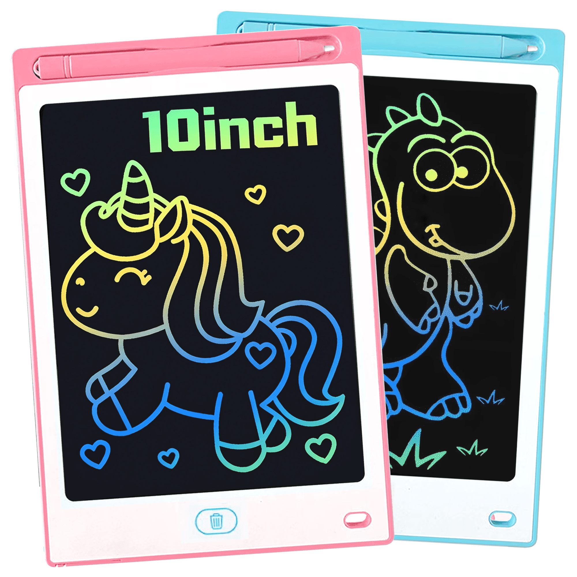 Richgv 2 Packs LCD Writing Tablet for Kids, 10 inch Electronic Graphics Tablet Drawing Tablet Doodle Pad Learning Board Educational Learning Toys Gifts for Kids Adults 2PCS