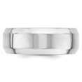 thumbnail image 4 of Auriga Fine Jewelry 14K White Gold 8mm Beveled Edge Men's Wedding Band Size 7.5, 4 of 7