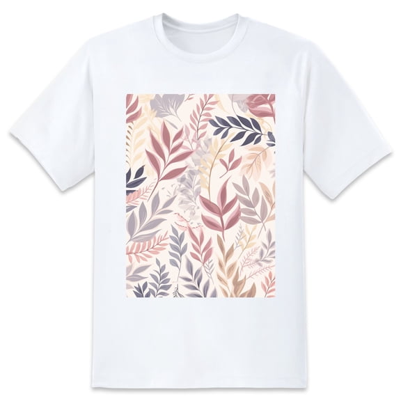 Basic Oversize Tees For WomenLeaves Loose Boyfriend Shirts Casual Blouse round neck