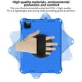 thumbnail image 4 of Dteck Case for iPad Pro 11-inch 3rd Generation/Pro 11" 2020/2018,Shockproof EVA Hybrid Hand Pull 360 Rotatable Kickstand Cover for iPad Air 4th Gen 10.9" with Adjustable Shoulder Strap,Blue+Black, 4 of 6
