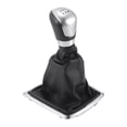 thumbnail image 1 of Perilla de cambio manual de 5 velocidades Unique Bargains con cubierta - Perilla de cambio de palanca - para Ford Focus de cuero sintético - 1 Pc, 1 of 6