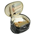 thumbnail image 6 of Unique Bargains Makeup Bag Marble Cosmetic Travel Bag Make Up Brush Organizer Bag Storage for Women Black 8"x6"x5", 6 of 6