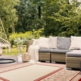thumbnail image 3 of Safavieh Courtyard Cooper Botanical Indoor/Outdoor Area Rug, Natural/Red, 2'7" x 5', 3 of 10