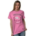 thumbnail image 5 of Cute Oregon Floral Beaver Symbol Women's Graphic T Shirt Tees Brisco Brands L, 5 of 6