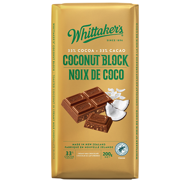 Bloc de noix de coco Whittaker, 200 grammes