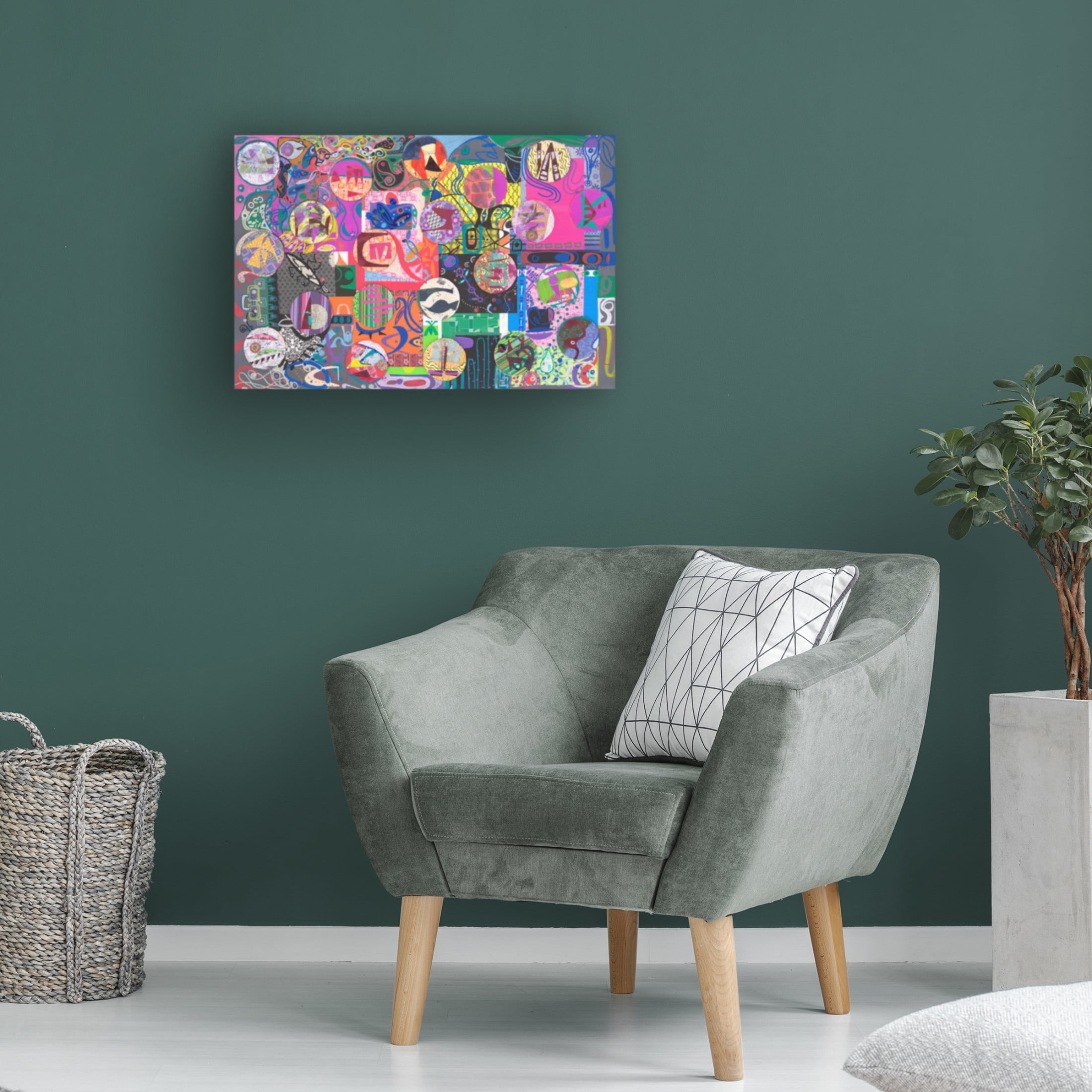 Canvas Wall Art - Ellen Kossoff 'Buttons' Wall Art for Living Room, Bedroom, or Office Décor by Trademark Fine Art - 47 x 30 Inches