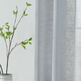 thumbnail image 2 of Polyester Linen Texture Semi-Sheer Grommet Lightweight Curtain Pair(Set of 2), 2 of 15