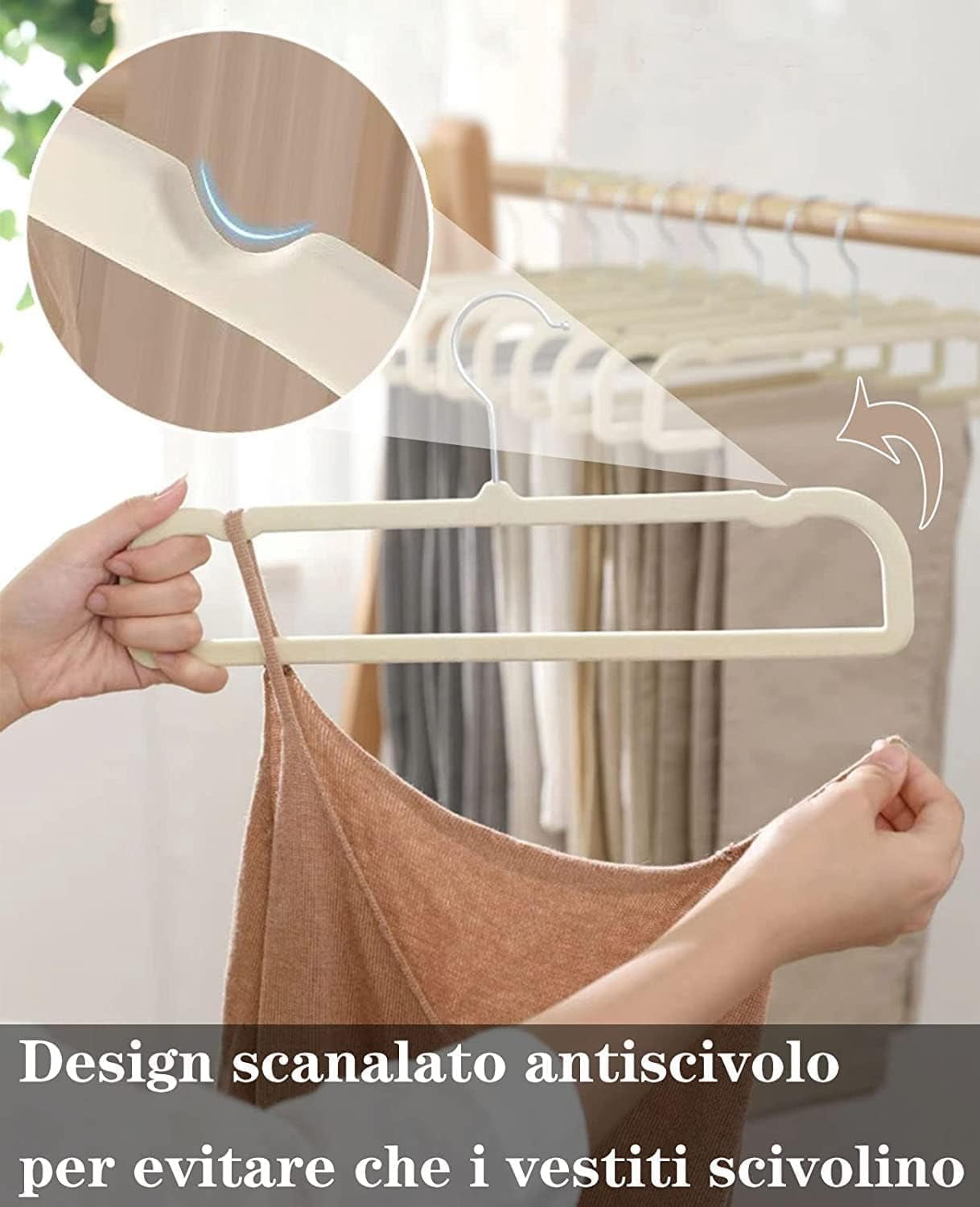 HGYZE Velvet Pants Hangers 20 Pack - Pink Non-Slip Hangers With 360° Gold Hooks