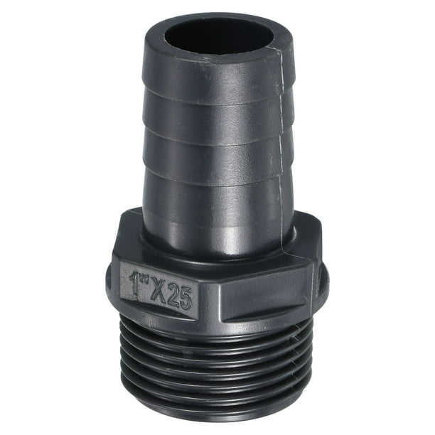 Uxcell UPVC Barb Hose Fitting 25mm Barbed G1 Male Thread Pipe Connector