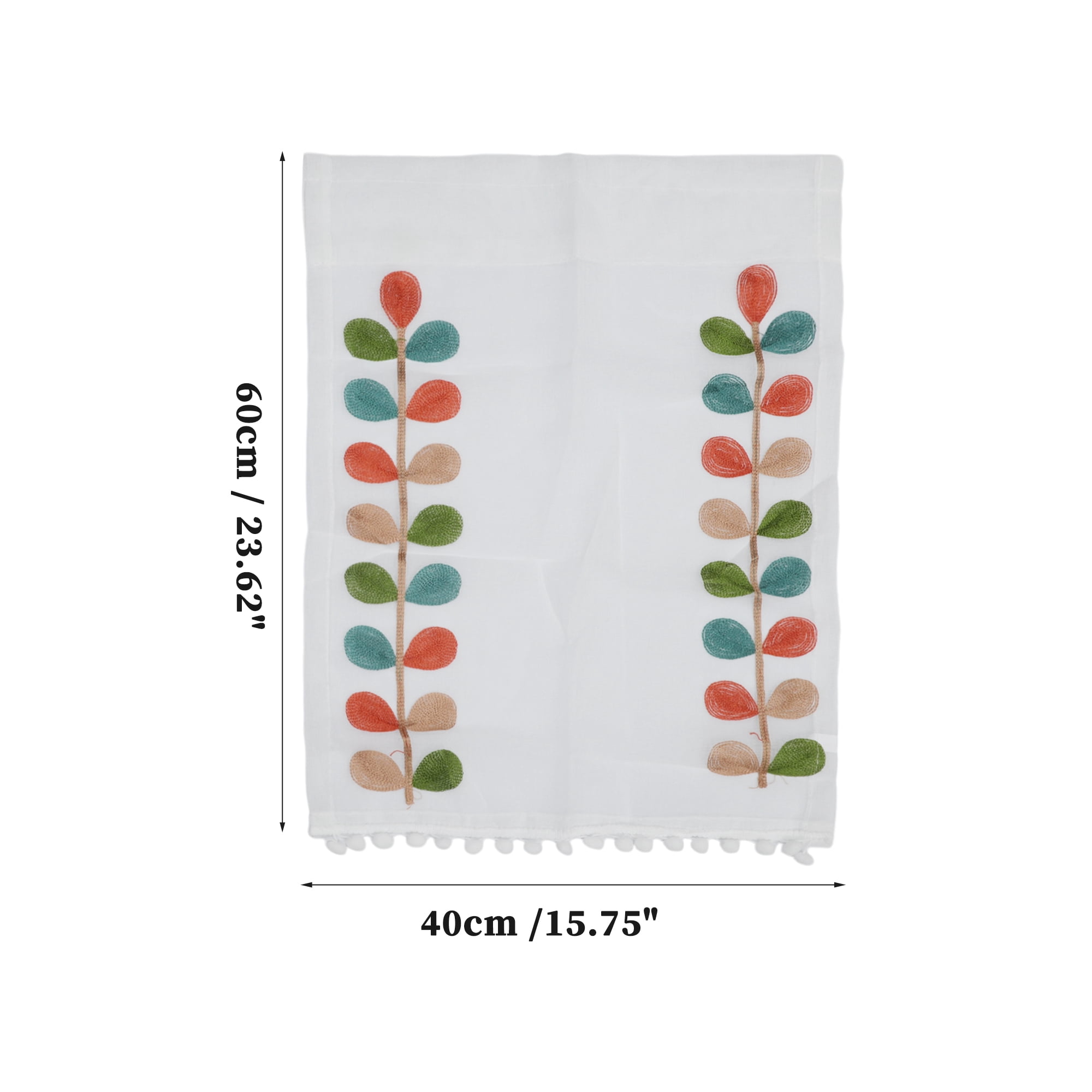 Unique Bargains 2pcs Kitchen Curtains Short Eyelets Net Curtains White 15.5(in) WIDE