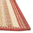 thumbnail image 6 of Unique Loom Baja Outdoor Collection Area Rug - Coronado (2' x 5' 11" Runner Burgundy/Ivory), 6 of 7