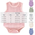 thumbnail image 3 of Bxsruta Baby Bodysuit Sleeveless Cotton Romper Infant One-Piece Tank Jumpsuit for Summer, 3 of 8