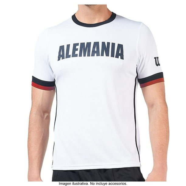 Playera Wilson Talla G Mundial Manga Corta Alemania Blanco