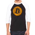 thumbnail image 1 of Men's Raglan Baseball Word Art T-shirt - Bitcoin, 1 of 2
