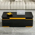 thumbnail image 3 of NEW Lift-Top Coffee Table with Storage Stools, Modern Center Table with Foldable Top, Multi-Functional Adjustable Coffee Table for Living Room, 3 of 10