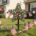 thumbnail image 5 of 22" Artificial Star Shaped Topiary Trees, Artificial Outdoor Star Stake Decor Set, Five-Pointed Topiary Ball Plants with Ground Pegs for Yard , Patriotic Independence Day and Easter Decorations B, 5 of 7