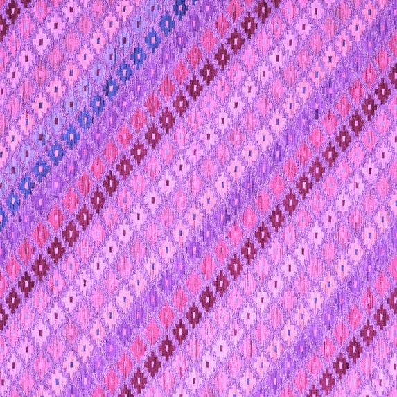 Ahgly Company Indoor Square Southwestern Purple Country Area Rugs, 4' Square