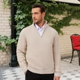 thumbnail image 5 of Men's Long Sleeve Quarter-Zip Pullover Sweaters Slim Fit Lightweight Casual Sweater, 5 of 11