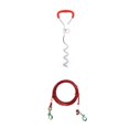 thumbnail image 1 of Cable y estaca para atar perros al aire libre, patio y camping, para perros medianos a grandes de hasta 125 libras, cable con resorte duradero y ganchos de metal para exteriores, 1 of 5