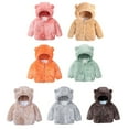 thumbnail image 3 of Toddler Girl Boy Fleece Hooded Jacket Kid Coat Thick Warm Cardigan Snowsuit Tops Outwear 1-6Y, 3 of 3