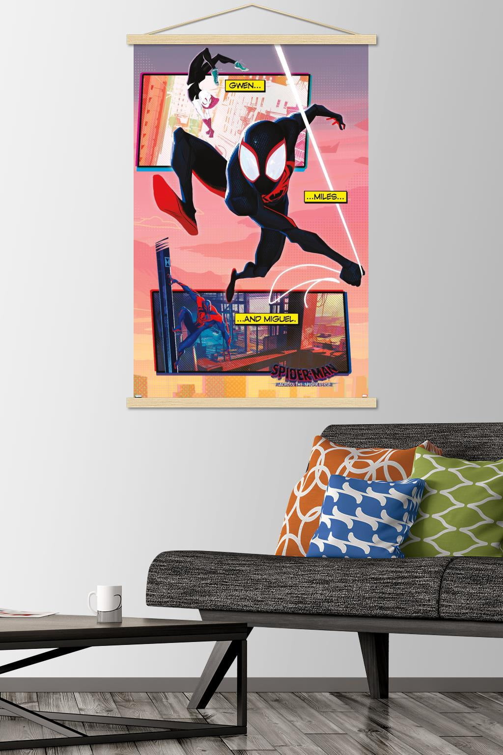 Marvel Spider-Man: Across the Spider-Verse - Trio Wall Poster with Magnetic Frame, 22.375" x 34"