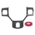 thumbnail image 2 of TOTACIÓN DE LA CUBIERTA DEL MARCO DEL BOTÓN DEL VOLANTE, Decoración Interior de Fibra de Carbono Fibra de la Cubierta del Volante del Volante para 1500 2500 3500 2011-2018, 2 of 7
