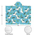 thumbnail image 3 of Wearable Blanket,Blue Dinosaurs with Coins Dynamic Hooded Wearable Flannel Blanket for Adults & Teens,Winter Poncho Shawl Wrap Cape Cozy Anti-Pill,50"x60", 3 of 5