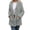 Gray, variant on Women's Plush Fleeve Coats Button Down Long Sleeve Cable Embossed Mid Length Hooded Jackets Casual Soft Warm Winter Jackets with Pockets