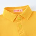 thumbnail image 7 of Linfrsh Boys Polo Shirt Short Sleeve School Uniform Blouse Toddler Spring Summer Shirt Casual Collared Shirts Holiday Plain Shirts for Boys Children(Yellow,7-8 T), 7 of 7