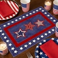thumbnail image 5 of Uuiauoio Retro Stars Stripes Patriotic Placemats, Memorial Day Independence Day Table Mats for Holiday Party Kitchen Dining Room Decoration, 5 of 6
