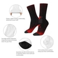 thumbnail image 3 of Xecao Minimalist Skull Red Pattern Sport Socks for Women and Men Crew Socks Sporty Calf Socks Casual Socks, 3 of 6