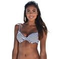 thumbnail image 2 of LASCANA Women's Pattern Underwire Bikini Swimsuit Top Bra Sizing Ruching, 2 of 6