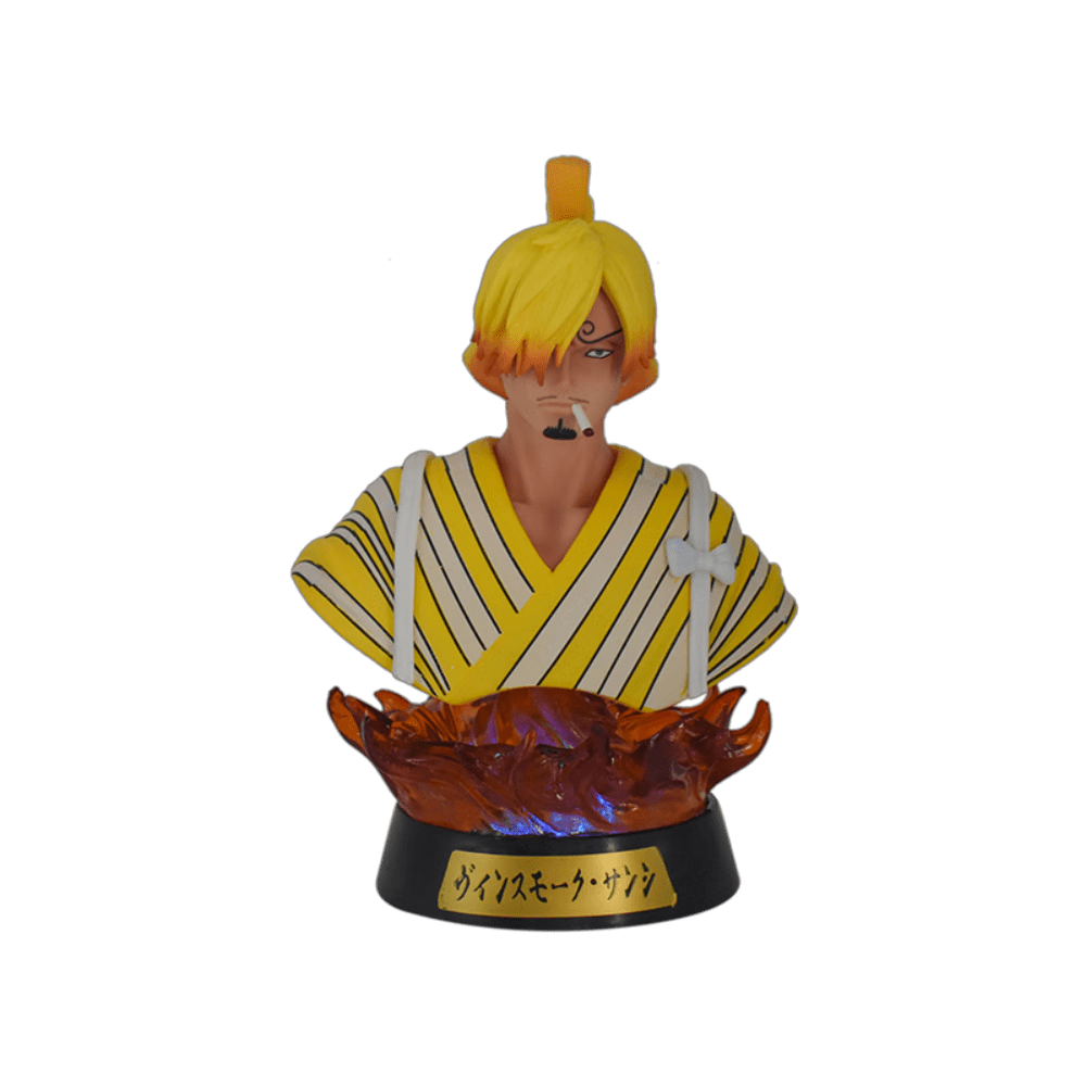 Kidtop One Piece Anime Action Figures Illuminated Vinsmoke Sanji PVC