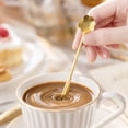 thumbnail image 4 of 7-Inch Flower Spoon Coffee Teaspoon, Stainless Steel Coffee Teaspoon, Drink Stirring Spoon for Dessert, Coffee, Ice Cream, Tea (Gold), 4 of 6