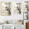thumbnail image 4 of Designart "Rodent Sumi Asian Painting I" Asian Floater Framed Canvas Print, 4 of 7