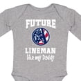 thumbnail image 4 of Inktastic Future Lineman Like Daddy Boys Long Sleeve Baby Bodysuit, 4 of 5