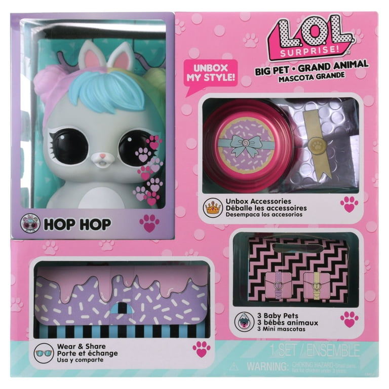 LOL Surprise,Biggie Pet Pink Spicy Kitty, 7” Tall Coin Bank, Backpack